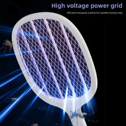 Electric Fly Swatter Rechargeable Mosquito Killer Lamp Bug Zapper Racket Anti Mosquito Swatter Fly Trap Lamp for Indoor Outdoor