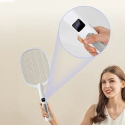 Electric Fly Swatter Rechargeable Mosquito Killer Lamp Bug Zapper Racket Anti Mosquito Swatter Fly Trap Lamp for Indoor Outdoor