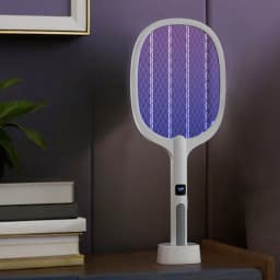Electric Fly Swatter Rechargeable Mosquito Killer Lamp Bug Zapper Racket Anti Mosquito Swatter Fly Trap Lamp for Indoor Outdoor
