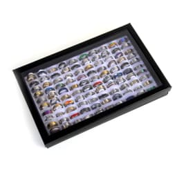 100pcs Mixed Size Rings Bulk Finger Band Ring Wholesale Lot Men Women Jewelry luxury Gift Holiday Party Wedding Punk Rings