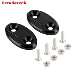 Artudatech Black mirror delete blanking block off plates fits Kawasaki ZX-6R ZX6R 2003-2004
