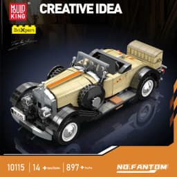 Mould King 10115 Technical Car Toys The MOC Fantom Vintage Building Block Assembly Oldtime Car Model Brick Kids Christmas Gift