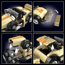 Mould King 10115 Technical Car Toys The MOC Fantom Vintage Building Block Assembly Oldtime Car Model Brick Kids Christmas Gift