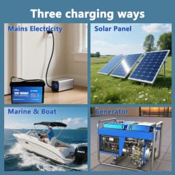 Anern 12V 24V 100Ah Lithium Battery Overload and Short Circuit Protection IP65 Max Discharge Current 800A Battery for Home RV