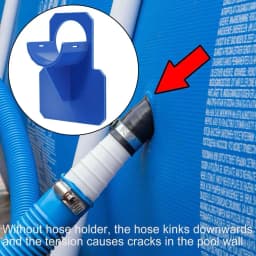 Original Pool Pipe Fixing Holder Pool Hose Support Hose Outlet Mount with Cable Tie Clamp for Intex Above Ground Pool Accessory