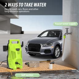 2050PSI Electric High Pressure Washer, 1.6GPM 2300W Washer with 1-180° Adjustable Nozzle and Detergent Tank for Cleaning Car