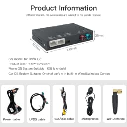 Wireless CarPlay Android Auto For BMW 3 4 Series F32 F33 F36 E90 E93 F30 F31 F34 F80 NBT CIC System 2009-2017 Airplay MirrorLink