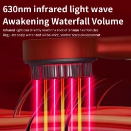 Electric Vibration Massage Comb Red Light Hair Growth Massage Scalp Brush Anti Hair Loss Liquid Oil Applicator Hair Care