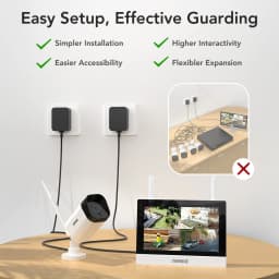 Annke 3MP 5MP Wireless CCTV System 4CH NVR Outdoor wifi camera 7-inch touch screen Two Way Audio 2/4Pcs Wifi security camera