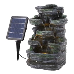 Artificial Rock Garden Fountain with Lights with Pump Garden Patio Decoration Artificial Waterfall Rockery Decoration