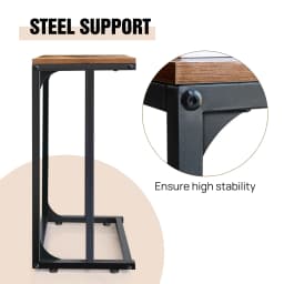 EFAN Mobile Coffee Sofa Table Fits Camping Leisure Ultra Lightweight Portable Picnic Garden Tea Table, Narrow End Table for Home