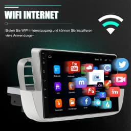ESSGOO 2 DIN For Fiat 500 2007-2015 White 9" Apple Carplay Android auto Car Stereo Radio GPS WIFI SWC BT Mirror Link Android 14