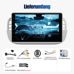 ESSGOO 2 DIN For Fiat 500 2007-2015 White 9" Apple Carplay Android auto Car Stereo Radio GPS WIFI SWC BT Mirror Link Android 14