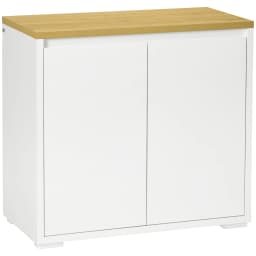HOMCOM Sideboard Living Room Cabinet with Double Door Cabinet Adjustable Shelf