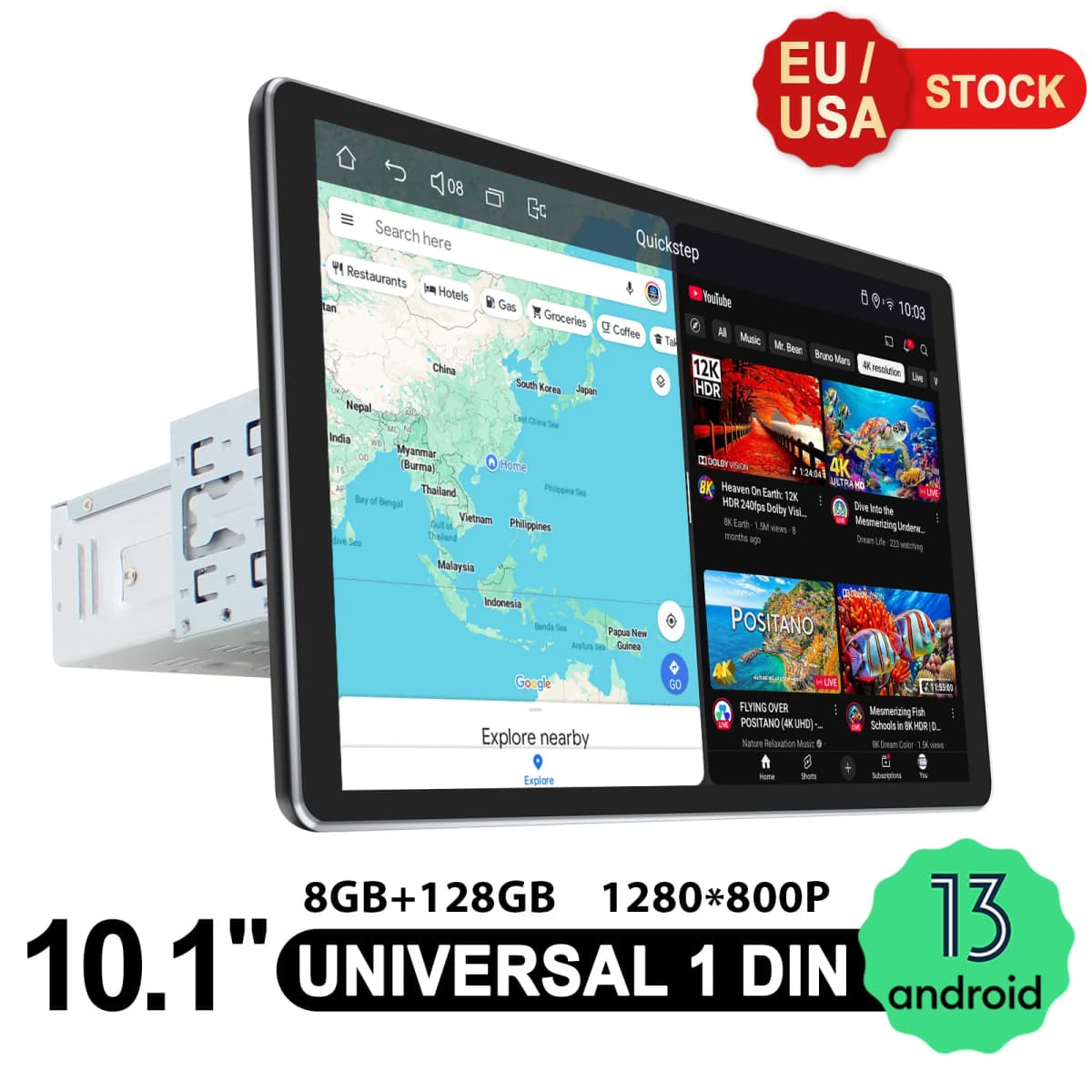 JOYING 10.1" Universal Android Car Stereo with DSP HDMI Output Wireless CarPlay Android Auto GPS Ships from EU/US Warehouse