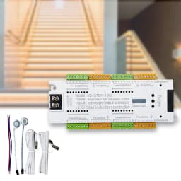 32 Channels Motion Sensor LED Stair Light Controller Kit DC 12V 24V Step PIR Automatic Controler for Stairway Staircase Lighting