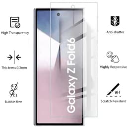1-3PCS Tempered Glass For Samsung Galaxy Z Fold 6 5 4 3 9H Clear Front Outer Screen Protector Z Fold 5 Z Fold6 Protective Glass