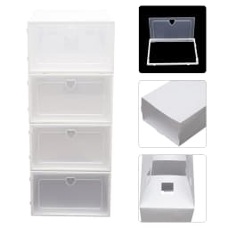 20x Foldable Shoe Boxes With Shoe Box Covers Odor Elimination Technology Stackable Shoe Rack For Sneakers, Heels, Flats