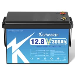 KEPWORTH 12V 300Ah LiFePO4 Battery Deep Cycle for RV Boat Solar Trolling Motor, UK Stock Fast Shipping