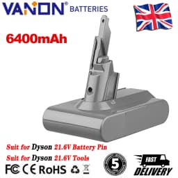 VANON 6.4Ah V7 Battery Replace for Dyson 21.6V Battery Pin Compatible with Animal,Trigger,Absolute,Handheld Vacuum Cleaners   ﻿