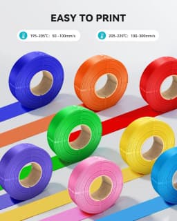 SUNLU PLA/PETG/PLA PLUS 3D Filament Refill 1.75mm Neatly Wound 3D Filament Bundle Refill for Most Brand Reuseable Spool 10KG