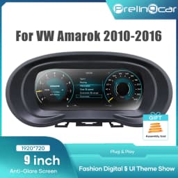 9inch Prelingcar Car LCD Digital Cluster For Amarok 2008-2016 Polo 6R crossfox Vento Saveiro Dashboard instrument Cockpit panel