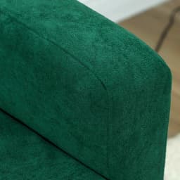 HOMCOM 2 Seater Sofa, Velvet-Feel Upholstered Loveseat for Small Space, Green
