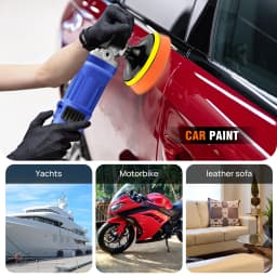 6000W Car Polishers and Buffers, Electric Car Polisher Machine with 6 Variable Speed 150-180mm Buffer Polishing Waxing Machine