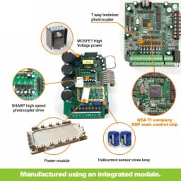 【EU Stock】Huanyang GT Series Inverter VFD 220V 10HP 7.5kW 34A Vector Control Variable Frequency Drive CNC