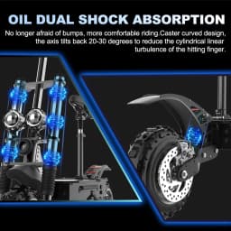 Electric Scooter 6000W Super Climbing Power 75KM Long Range Foldable E-Scooter with Seat 11'' Off Road Tire EScooter For Adults