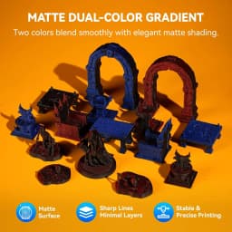 JAYO 3D PLA Matte Dual Color PLA Filament with Matte Finish 1.75mm 1100G PLA Matte 3D Printing Materials for 3D Printer& Pen