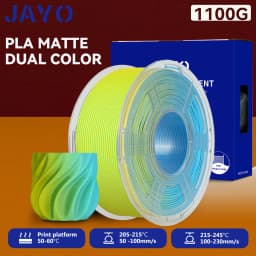 JAYO 3D PLA Matte Dual Color PLA Filament with Matte Finish 1.75mm 1100G PLA Matte 3D Printing Materials for 3D Printer& Pen