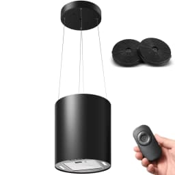 SNDOAS Recirculation 35 cm with 700 m³/h Suction 3 Power Level with Carbon Filter LED Bulb Island Hood Extractor Hood