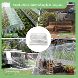 High Quality Waterproof PVC Tarp Upgrade Eyelet Reinforcements 420 g/m² Transparent Tarpaulin Weatherproof Rain Cover Outdoor