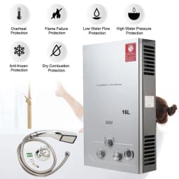 Hot Water Heater Instant Gas Water Heater Propane Gas Boilerr 6-18L Home Appliance Heaters Outdoor Camping With Shower Head Kit
