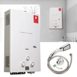 Hot Water Heater Instant Gas Water Heater Propane Gas Boilerr 6-18L Home Appliance Heaters Outdoor Camping With Shower Head Kit