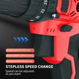 21V Cordless Drill Driver with LED Work Light 29pc Electric Screwdriver Set Lithium-Ion Battery And Charger Included