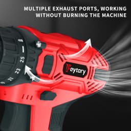21V Cordless Drill Driver with LED Work Light 29pc Electric Screwdriver Set Lithium-Ion Battery And Charger Included