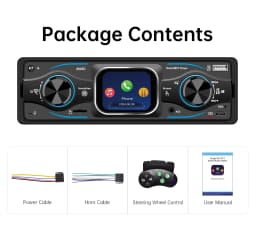 ESSGOO Single 1 Din Universal MP3 FM Player Car Stereo Radio Bluetooth 6.0 Handsfree USB/AUX with DAB+ 7 color Remote Control