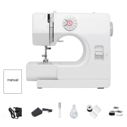 725 Household Mini Sewing Machine Electric 12 Stitches Sewing Machine with Foot Pedal Multifunctional Design UK Plug