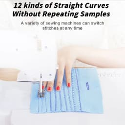 725 Household Mini Sewing Machine Electric 12 Stitches Sewing Machine with Foot Pedal Multifunctional Design UK Plug