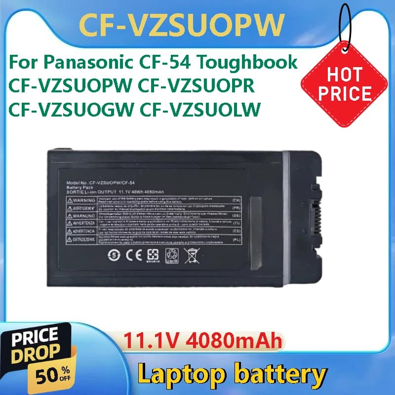 Brand New High Quality Laptop Battery For Panasonic CF-54 Toughbook CF-VZSU0LW CF-VZSU0PW CF-VZSU0PR CF-VZSU0GW 11.1V 4080mAh