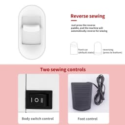 728 Household Mini Sewing Machine Electric 14 Stitches Sewing Machine with Extension Table Multifunctional Design UK