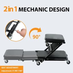 Folding Mechanics Car Creeper, Workshop Crawler with Soft Cushion and Wheels, Rolling Mechanic Chair Car Creeper Seat, Professi