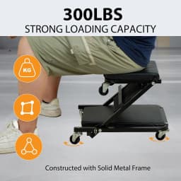 Folding Mechanics Car Creeper, Workshop Crawler with Soft Cushion and Wheels, Rolling Mechanic Chair Car Creeper Seat, Professi