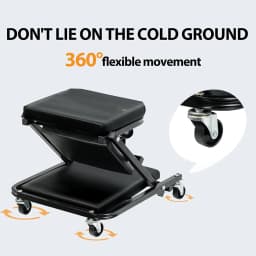 Folding Mechanics Car Creeper, Workshop Crawler with Soft Cushion and Wheels, Rolling Mechanic Chair Car Creeper Seat, Professi