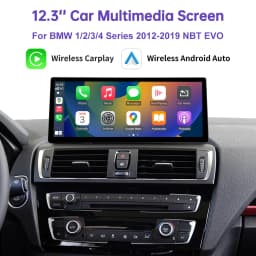 12.3inch Ultra Thin Screen For BMW 1/2/3/4 Series F20 F21 F22 F23 F30 F31 F33 F36 CIC/NBT/EVO Wireless CarPlay Multimedia Radio