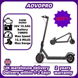 AOVOPRO Adult Electric Scooter 36V 7.8AH Battery 250W Powerful Motor Maximum Speed: 15.53mph Miles App Control Supported 8.5-inch