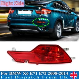 Right Rear Bumper Fog Light For BMW X6 E71 E72 2008 2009 2010 2011 2012 2013 2014 Tail Lip Fog Lamp Reflector #63147187220