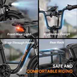 URLIFE E20 Adult Electric Bike 500W Motor 48V13AH Lithium Battery High E-bike Commuting 20*3.0Inch Tire Snow Electric Bicycle